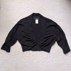 USE Black Cropped Snap Front Cardigan, Juniors Small